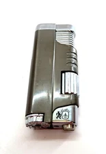 Vintage COLIBRI Cigarette or Cigar Lighter in Silver and Bronze Color Design