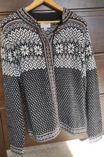 Alpaca Imports Cardigan Sweater Nordic Fair Isle Women's Size L Cute Buttons
