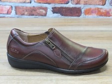 Women's Taos Character Casual Shoe Zip Closure Brown Leather CHA-13850-WIS