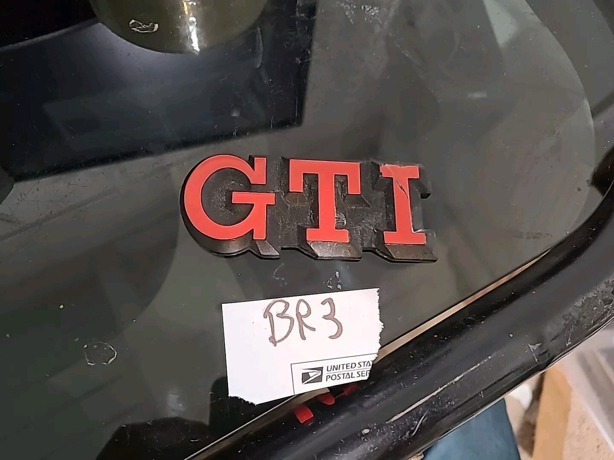 VINTAGE VOLKSWAGEN GTI RED REAR EMBLEM OEM 176853687 VW | eBay