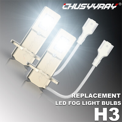 H3 LED Fog Light Bulb Conversion Kit Super Bright Canbus Super White High Power