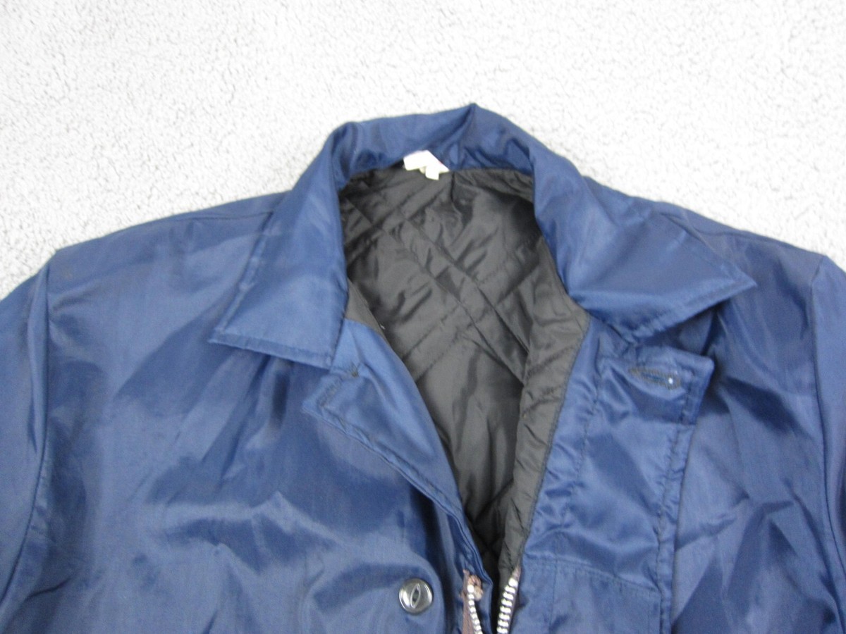 Vintage Unitog Jacket Adult Large Blue Talon Zip Up Quilted Farmer