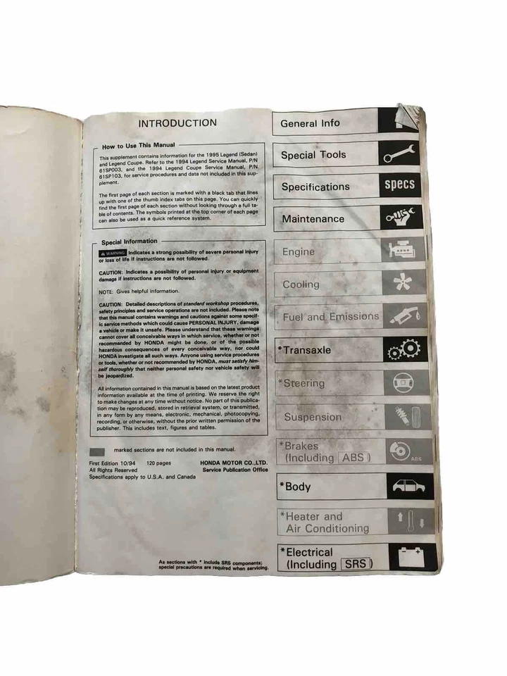 Acura Legend 1995 OEM loja serviço reparo manual manutenção DYI diagramas de fiação - Imagem 3 de 4