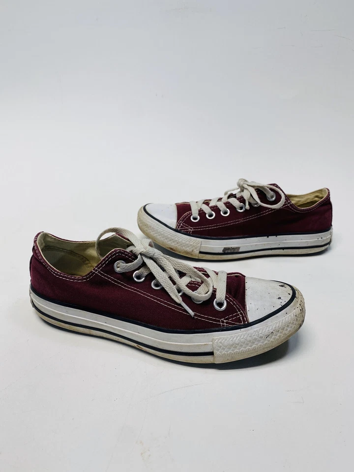 CONVERSE ALL STAR Chucks Taylor parte superior baja granate talla 5 raro envío rápido gratuito Foto 2 de 4