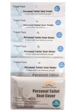 60 pcs Disposable Hygienic Paper Personal Toilet Seat Covers - 6 Travel Packs