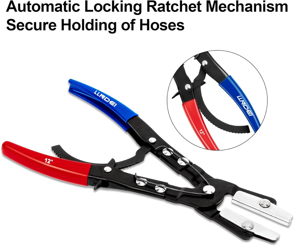 3Pcs Hose Pinch Pliers Set,8Inch 10Inch 12Inch Automatic Locking