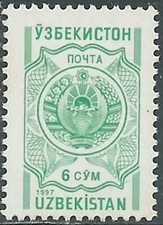 1997 UZBEKISTAN SERIE ORDINARIA 6 S MNH ** - SV21