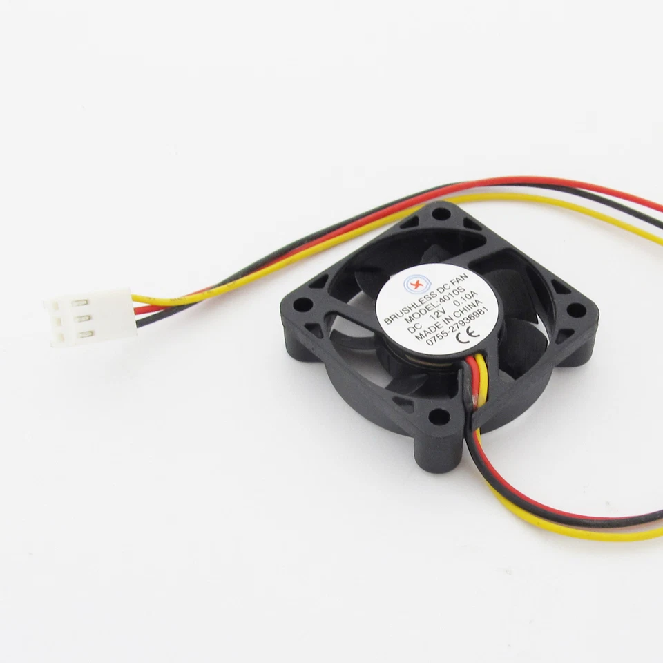 5pcs Brushless DC Cooling Fan 40x40x10mm 40mm 4010 7 blades 12V 3pin Connector - Image 3 of 4