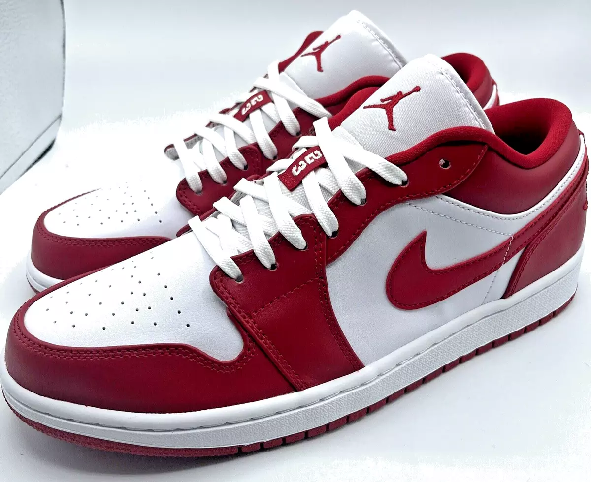 Nike Air Jordan 1 Low Gym Red 8-14 White 553558-611 | eBay