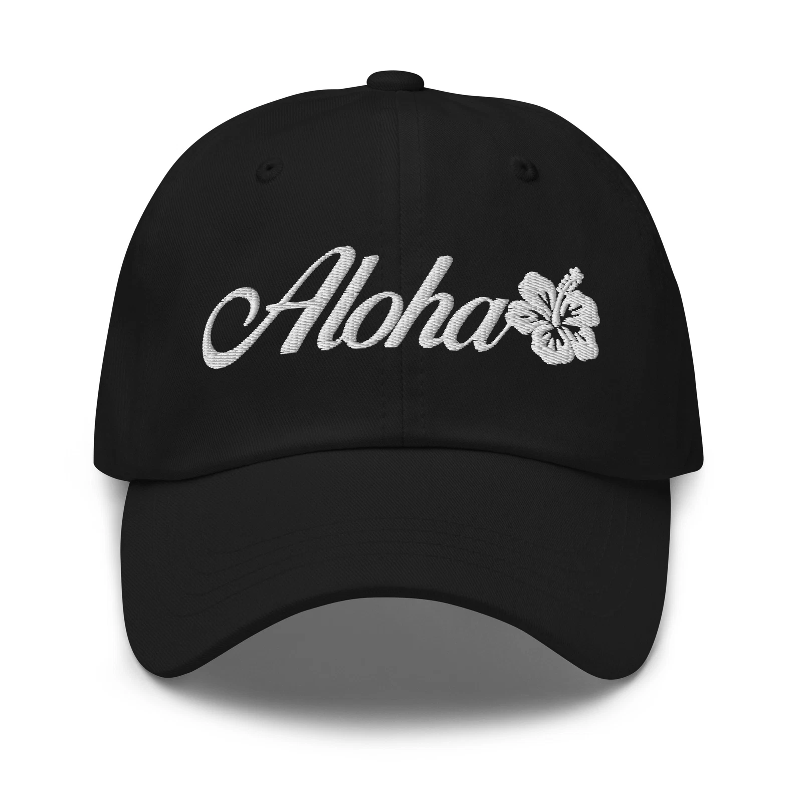 Aloha Dad Hat with Hibiscus Embroidery