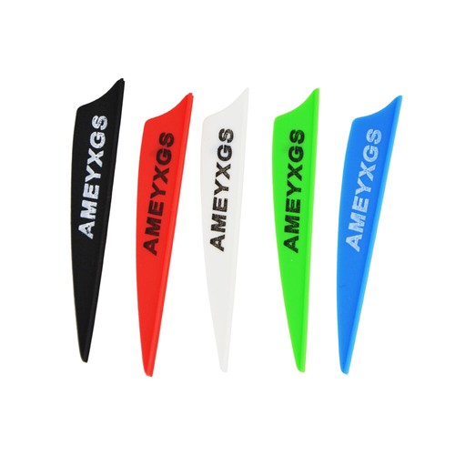 50pcs 2" 3" 4" Rubber Vanes Arrow Feather Shield DIY Shaft Fletching Bow Hunting - Picture 6 of 23