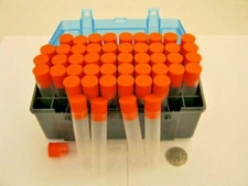 50 Blackhorn 209 Black Powder Charge Tubes - Blue Carry Case,140-200g