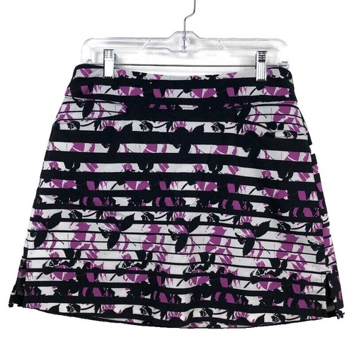 Jupe De Tennis Lady Hagen Femme Taille 8 – Motif Floral Palmier, Wrap, Avec Poches