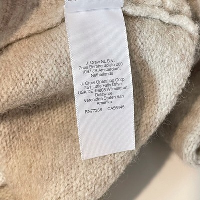 Madewell Womens Wilmington Hoodie Sweater Beige S Wool Blend Knit Pullover  NB371 | eBay
