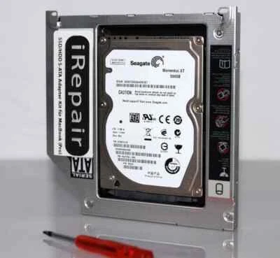 IREPAIR 2,5" HDD SSD BAY CADDY S-ATA zu SATA FÜR MacBook Pro Laptop 9,5 mm SCHACHT