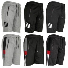 Men's Fashion Drawstring Shorts, Elastic Waist Zipper Pocket Fitness Gym Sweats