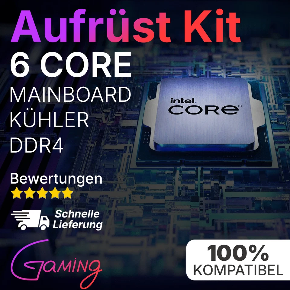 PC Bundle Aufrüstkit Gaming Büro Set Intel Core i5 12400 + ASUS Mainboard + DDR4 - Bild 2 von 4