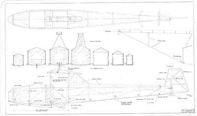 TANDEM TUTOR T31 1/4 SCALE GLIDER Plan Set
