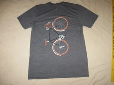 Amsterdam Bicycle T Shirt Men's Medium (SLIM) Cycling Tee Short Sleeve Guys Gray