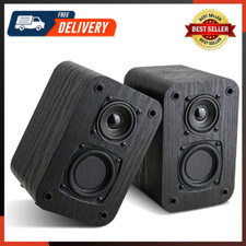 Passive Bookshelf Speakers for Home Theater Surround Sound, Home Desktop Stereo