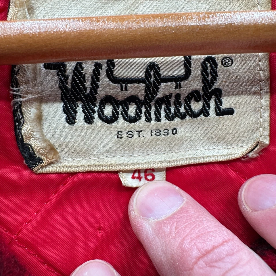 Vintage Woolrich Hunting Suit Buffalo Plaid Mens Extra Large Red Black - Image 3 of 4