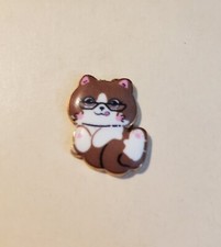 Brown Sitting Cat Magnetic Needle Minder Cross Stitch Embroidery