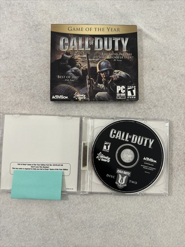 Call Of Duty PC 2003 Juego del Año Activision Ambos Discos con Llave - Imagen 2 de 5