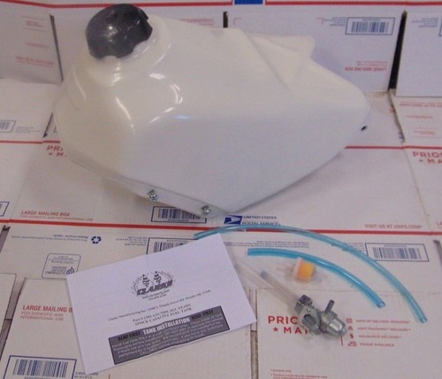 WHITE plastic Clarke Gas Fuel Tank cap petcock more HONDA ATC 350X ALL YEARS - Picture 2 of 4