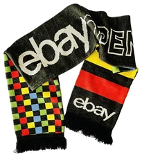 eBay Open 2023 Swag Colorful 56 x 8 inch Ruffneck Scarf & 2 Pompoms with Handles