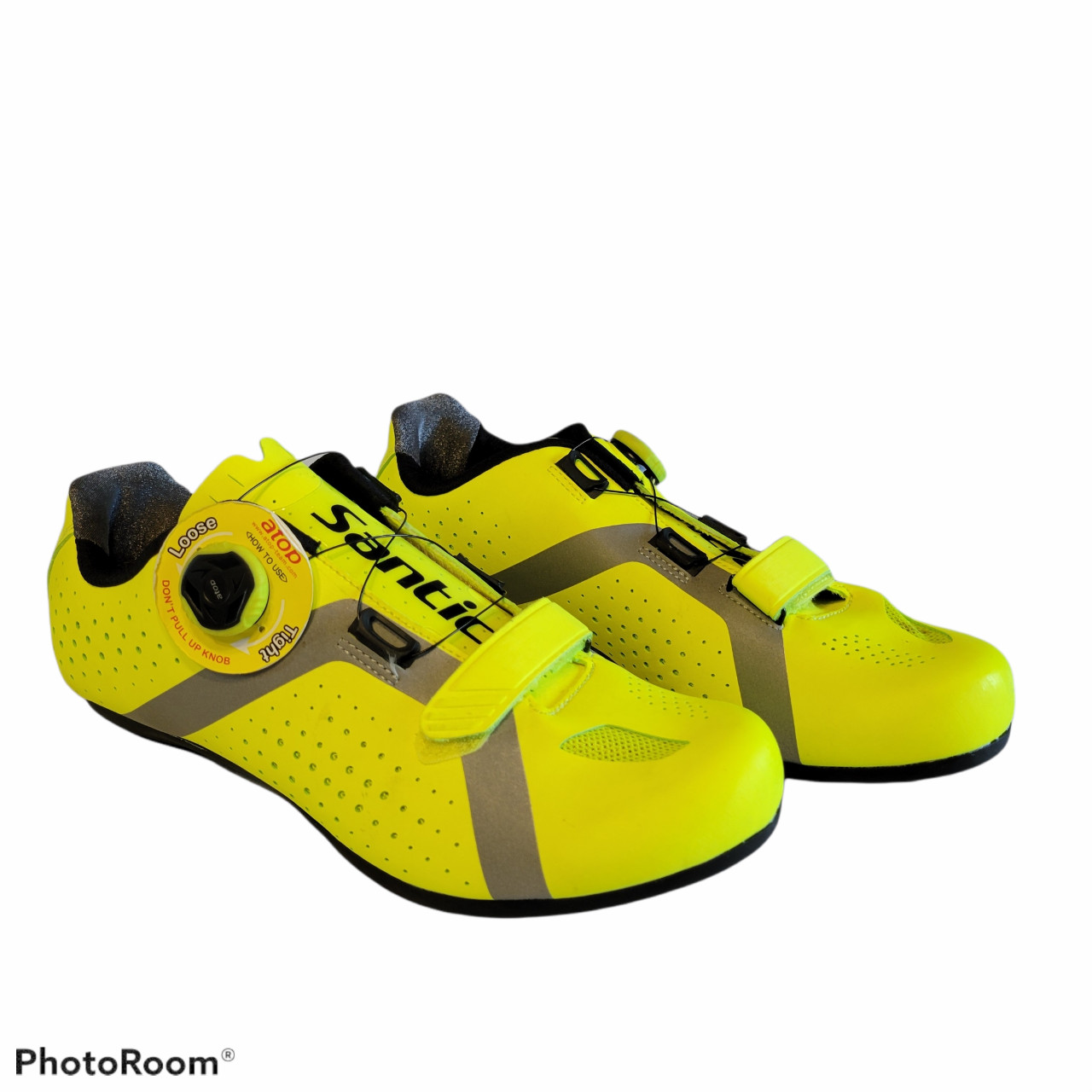 Santic Shoes Road Bike Bicycle Men's 10.5 Cycling Shoes Yell