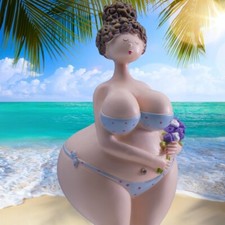 Sammlerfigur maritime erotische Badenixe kurvige Dame dicke Nana mollige Frau ❤❤