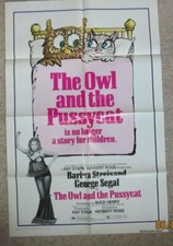 THE OWL AND THE PUSSYCAT ORIGINAL FOLDED MINT 27X41 MOVIE POSTER BARBRA STREISAN
