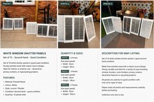 White Plantation Shutter Panels &ndash; Good Used Condition