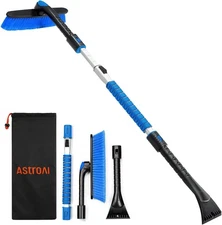 AstroAI 47" Snow & Ice Scraper Brush 360° Pivot Head Foam Grip for All Cars & SU