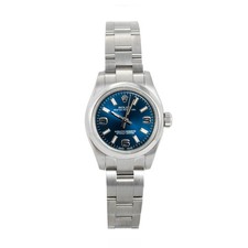 Ladies Rolex Oyster Perpetual 26MM 176200 Blue Dial Oyster Stainless Steel Watch