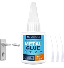 Metal Glue 30 g, Clear Instant Glue for Metal, Steel, Zinc, Aluminum and More...