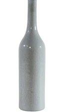Magnolia Home Furniture Ceramic Vase 15.5” Glossy Slim Neutral Decor Gray