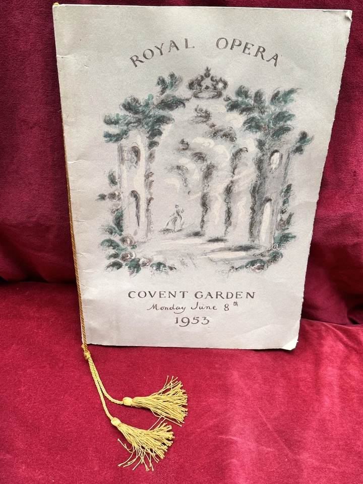 1953 Royal Opera House Gala Benjamin Britten Coronation Queen Elizabeth Unique - Image 2 of 4