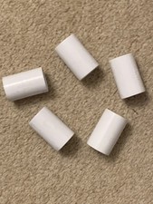 5x FLOPLAST overflow pipe coupling 21.5mm white 