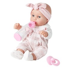 Enjoyin 12 Baby Doll in Gift Box with Pink Cloths, Pacifier, 13x13 Microfabri...
