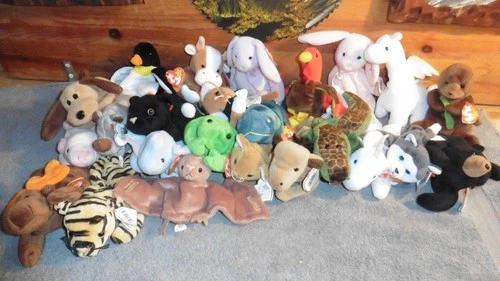 Vintage Lot Of 24 Rare TY Beanie Babies Mid-90’s All Have Tush Tags or Ty Tags