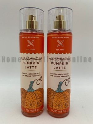 Bath & Body Works Marshmallow Pumpkin Latte Fine Fragrance Mist S/2 #4003A