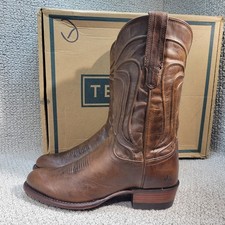 Tecovas The Cartwright Men's Us Size 8.5d Cafe Goat Pull On Cowboy Boots