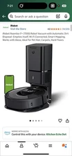 Roomba i7 Plus 7550 Wi-Fi Connected Robotic Vacuum Automatic Dirt Disposal Black