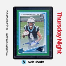 2025 PANINI DONRUSS #314 TETAIROA MCMILLAN RATED AUTO GREEN RC ROOKIE