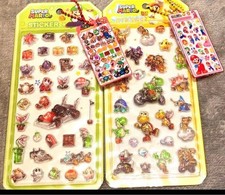 Juego de pegatinas Super Mario con dije acrílico, personajes coloridos 3D, transparentes