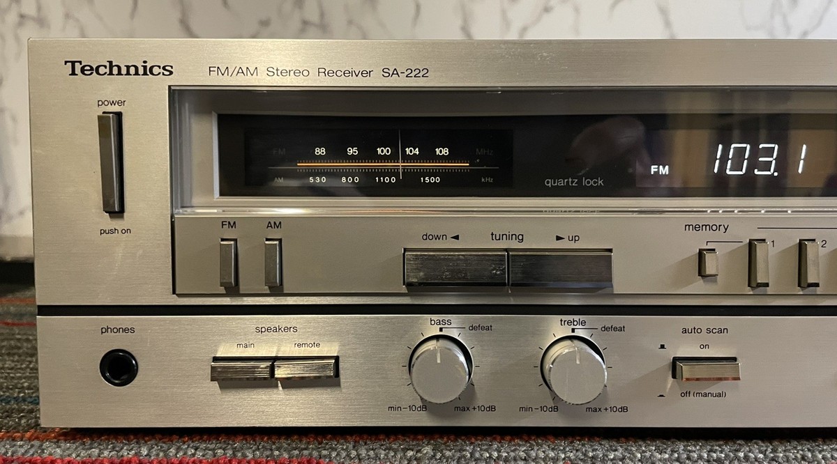 Vintage Technics SA-222 Stereo Receiver Works- 1 Issue FM Mono