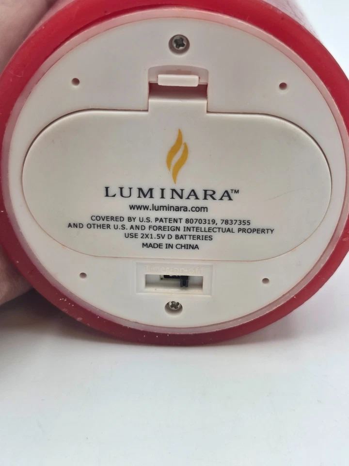 Vela Pilar Llama Móvil Artificial Realista Luminara Roja 5.5" de Alto SIN CONTROL REMOTO Foto 2 de 4