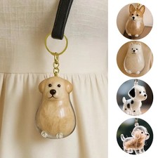 Keychain for Dog Hair Storage Cute Pendant Fits Standard Key Rings