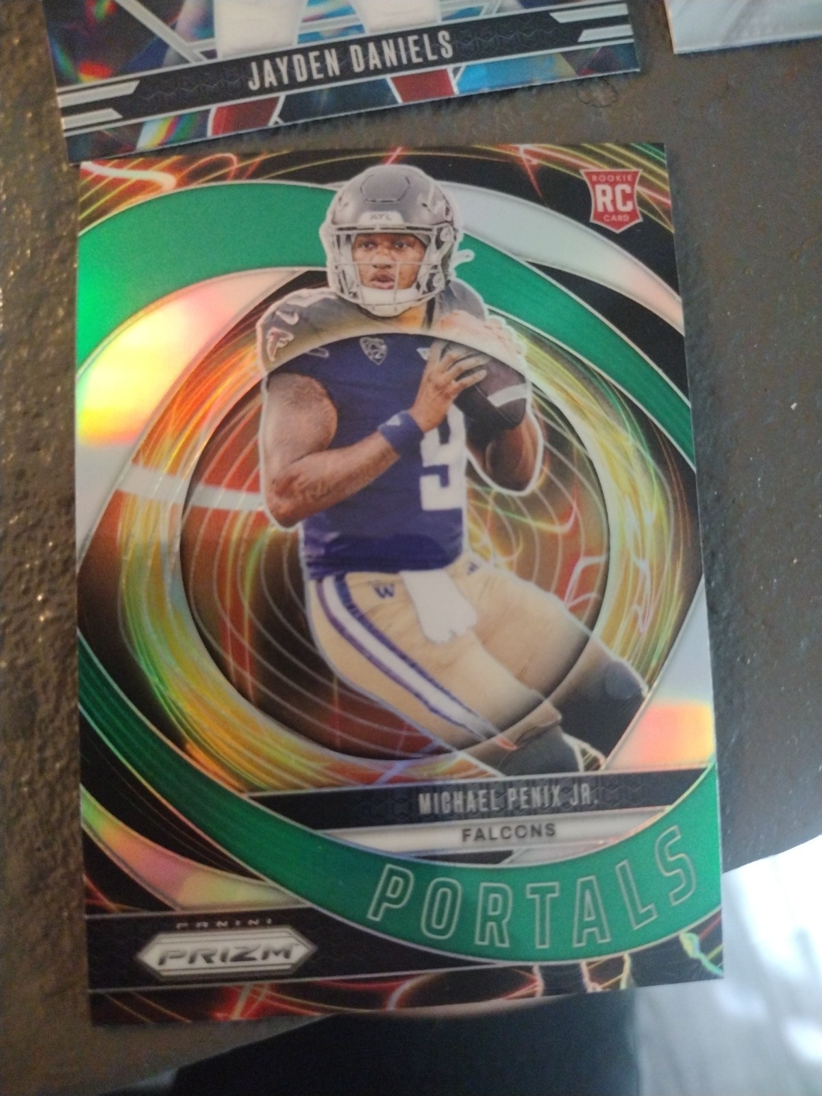2024 Panini Prizm - Portals Michael Penix Jr. #6 Green Wave Prizm (RC)